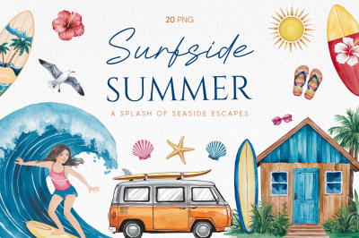 FREE Surfside Summer Clipart