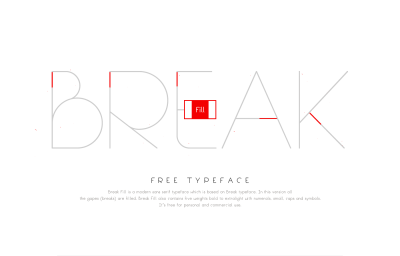 FREE Break Fill Typeface