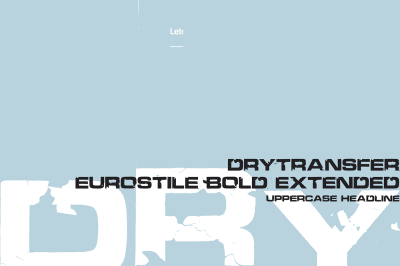 FREE Dry Transfer Eurostile Bold Extended