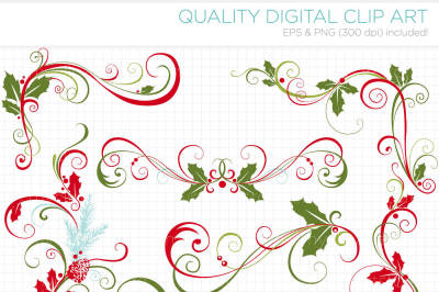 Free Christmas Decorative / Flourish Swirls