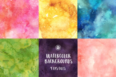9 FREE Watercolor Backgrounds