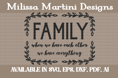 FREE SVG Cut File: Family Sign