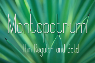 FREE Font: Montepetrum Font with 3 Weights 