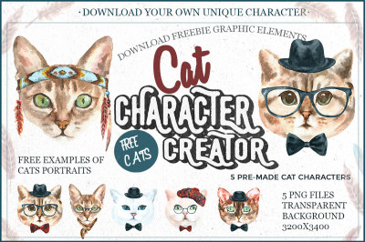 Cat Character Creator Freebie