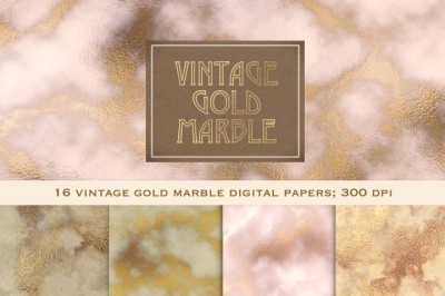 FREE Vintage Gold Marble