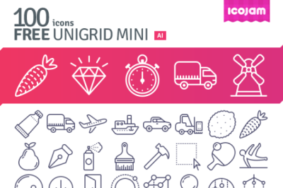 100 Free Unigrid Icons