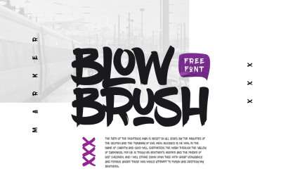 FREE Font: Blow Brush Typeface