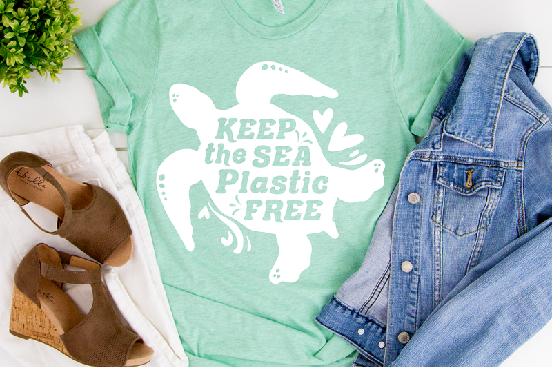 Download FREE Keep the Sea Plastic Free SVG Cut File By TheHungryJPEG | TheHungryJPEG.com