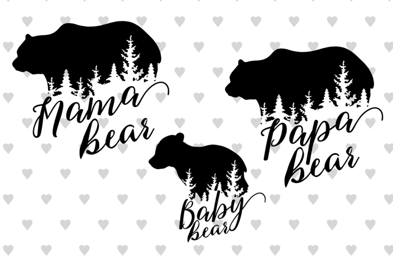 Download FREE Bear Family SVG Cut Files By TheHungryJPEG ...