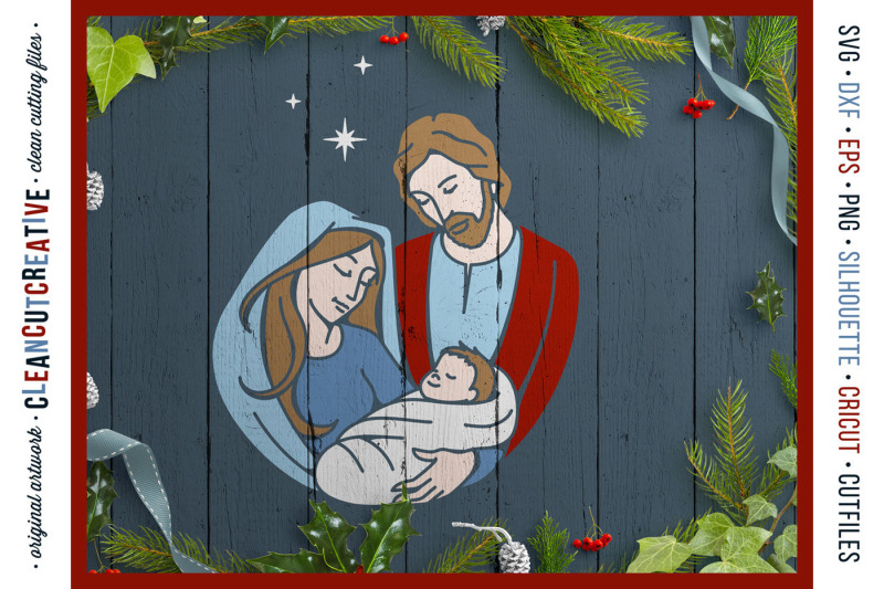 Free Christmas Nativity Design Holy Night Baby Jesus By Thehungryjpeg Thehungryjpeg Com