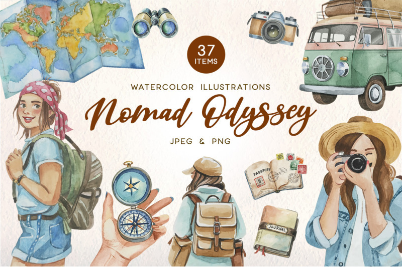 FREE Nomad Odyssey Clipart By TheHungryJPEG