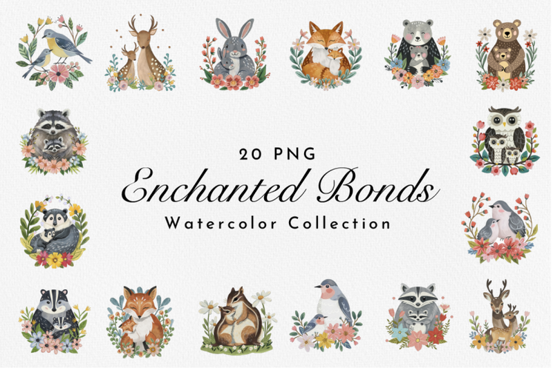 FREE Enchanted Bonds ClipartIntroducing the Enchanted Bonds Watercolor By TheHungryJPEG